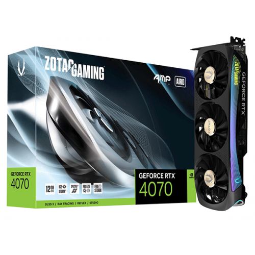 Відеокарта ZOTAC GeForce RTX 4070 AMP AIRO (ZT-D40700F-10P)