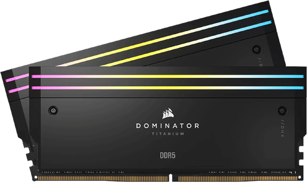Модуль пам’яті Corsair Dominator Titanium RGB black 32GB (2x16) DDR5 6000 MHz (CMP32GX5M2B6000C30)