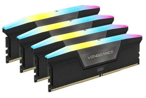 Модуль пам’яті Corsair Vengeance RGB Black 96GB (2x24) DDR5 6000 MHz (CMH96GX5M4B6000C30)