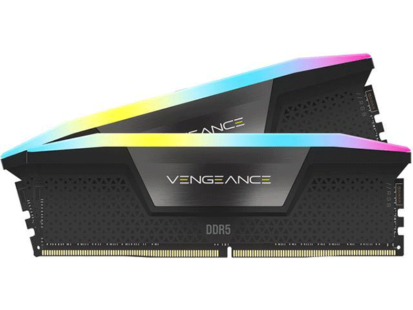 Модуль пам’яті Corsair Vengeance RGB Black 32GB (2x16) DDR5 5600 MHz (CMH32GX5M2B5600C40K)