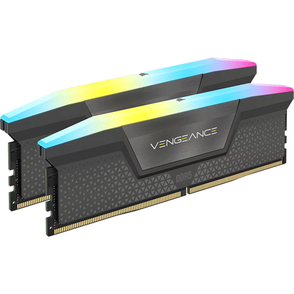 Модуль пам’яті Corsair Vengeance RGB Grey 32GB (2x16) DDR5 6000 MHz (CMH32GX5M2B6000Z30K)