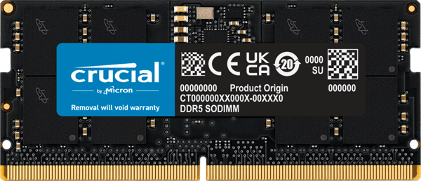 Модуль пам’яті Crucial SODIMM 16GB (1x16) DDR5 4800 MHz (CT16G48C40S5)