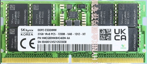 Модуль пам’яті Hynix SODIMM 8GB (1x8) DDR5 7200 MHz (HMCG66CKBVA315N)