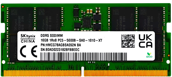 Модуль пам’яті Hynix SODIMM 32GB (1x32) DDR5 5600 MHz (HMCG88AGBSA095N)