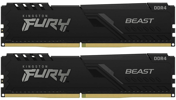 Модуль пам’яті Kingston Fury Beast Black 64Gb (2x32) DDR4 3600 MHz (KF436C18BBK2/64)