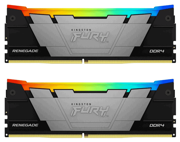 Модуль пам’яті Kingston Fury Renegade RGB 16Gb (2x8) DDR4 3600 MHz (KF436C16RB2AK2/16)