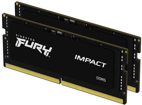 Модуль пам’яті Kingston Fury Impact SODIMM 32GB (2x16) DDR5 5600 MHz (KF556S40IBK2-32)