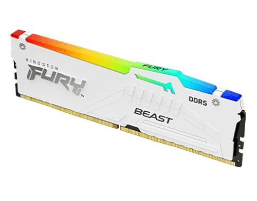 Модуль пам’яті Kingston Fury Beast White RGB 16GB (1x16) DDR5 5600 MHz (KF556C40BWA-16)