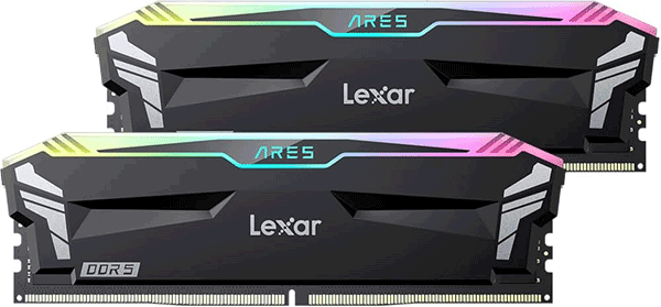 Модуль пам’яті Lexar ARES 32GB (2x16) DDR5 6800 MHz Black RGB (LD5U16G68C34LA-RGD)