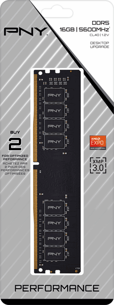 Модуль пам’яті PNY 16GB (1x16) DDR5 5600 MHz (MD16GSD55600-SB)