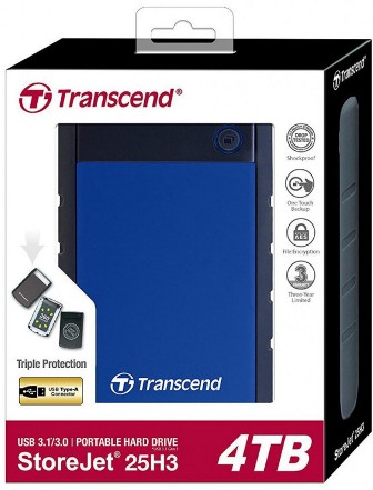 Жорсткий диск Transcend StoreJet 25H3 4TB (TS4TSJ25H3B)