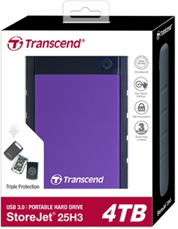 Жорсткий диск Transcend StoreJet 4TB (TS4TSJ25H3P)