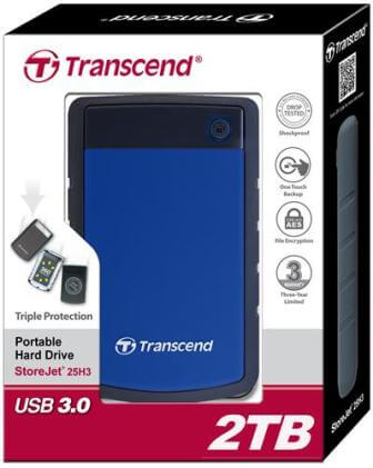 Жорсткий диск Transcend StoreJet 2TB (TS2TSJ25H3B)