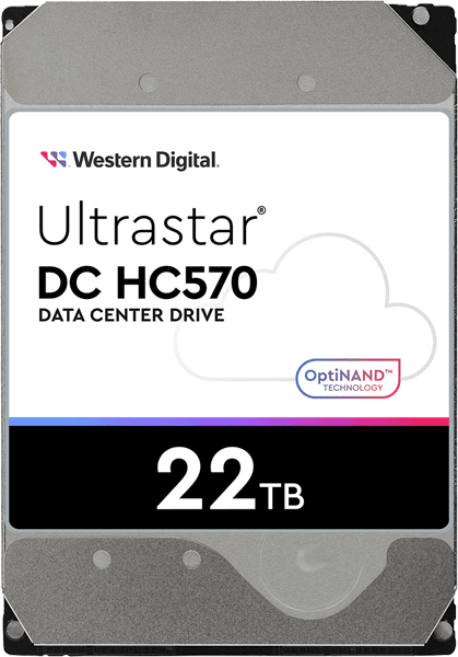Жорсткий диск Western Digital Ultrastar DC HC570 22TB (WUH722222ALE6L4/ 0F48155)