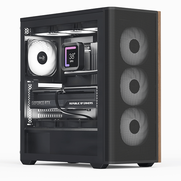 Корпус Aerocool D501A-G-BK-v2 Black (ACCM-DS01043.11)