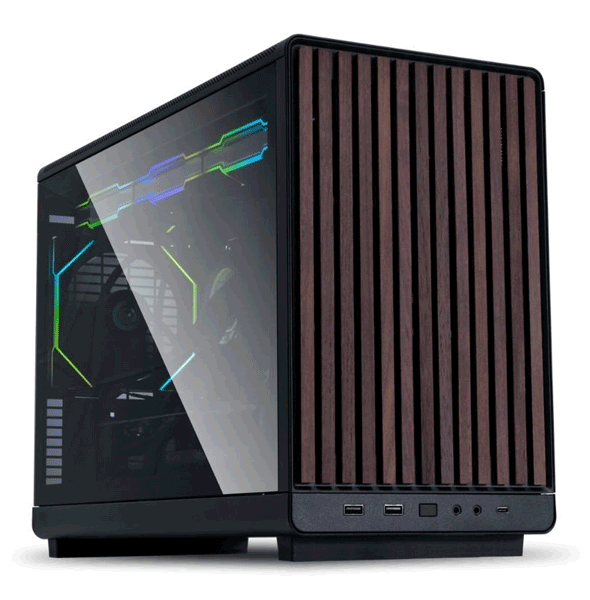 Корпус Lian Li A3-mATX Wooden Front Panel Glass Edition Black (G99.A3X-WDG.00)