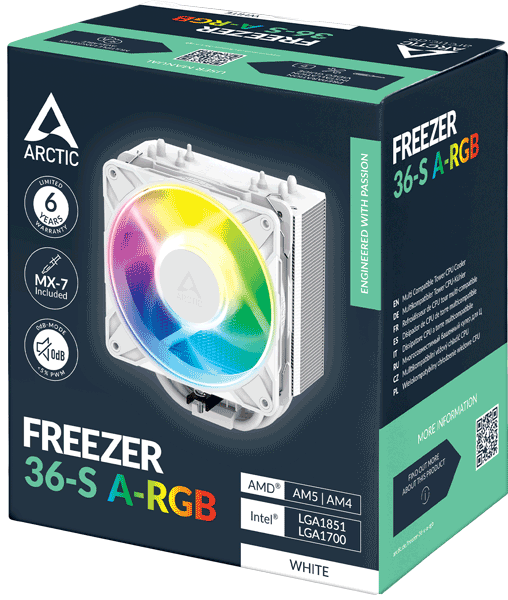 Кулер процесорний Arctic Freezer 36 S A-RGB White (ACFRE00199A) Кулер процесорний Arctic Freezer 36 S A-RGB White (ACFRE00199A)