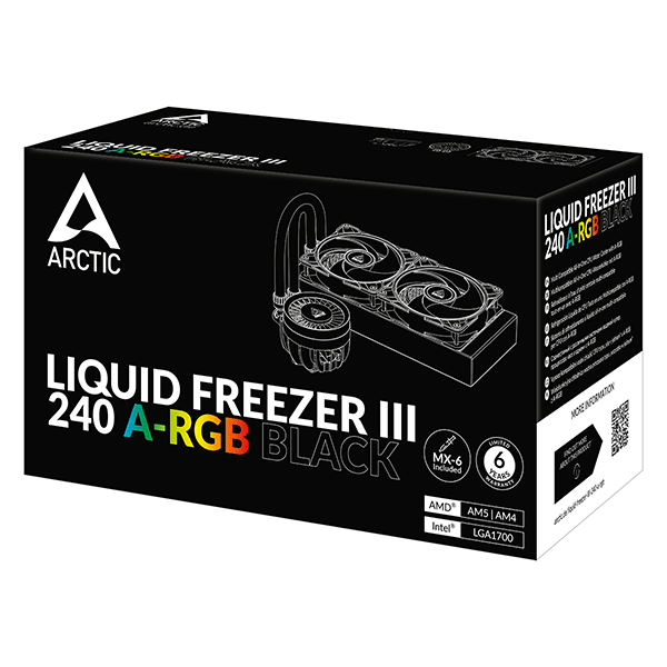 Система водяного охолодження Arctic Liquid Freezer III 240 A-RGB Black (ACFRE00142A)