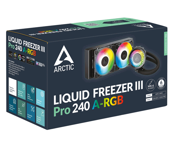 Система водяного охолодження Arctic Liquid Freezer III Pro 240 A-RGB Black (ACFRE00182A)