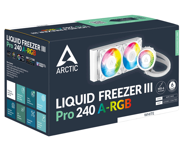 Система водяного охолодження Arctic Liquid Freezer III Pro 240 A-RGB White (ACFRE00186A)
