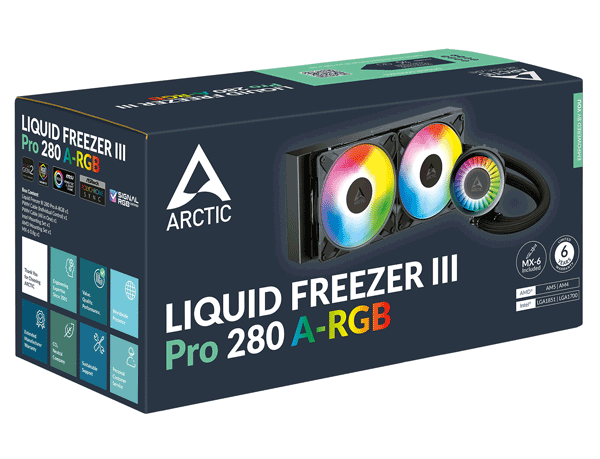 Система водяного охолодження Arctic Liquid Freezer III Pro 280 A-RGB Black (ACFRE00183A)
