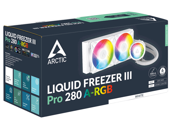 Система водяного охолодження Arctic Liquid Freezer III Pro 280 A-RGB White (ACFRE00187A) Система водяного охолодження Arctic Liquid Freezer III Pro 280 A-RGB White (ACFRE00187A)
