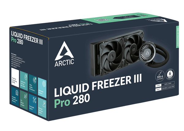 Система водяного охолодження Arctic Liquid Freezer III Pro 280 Black (ACFRE00179A)