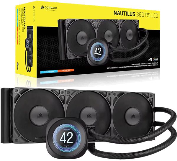Система водяного охолодження Corsair NAUTILUS 360 RS LCD (CW-9061033-WW)