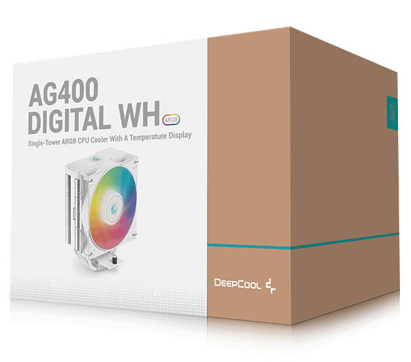 Кулер процесорний Deepcool AG400 DIGITAL WH ARGB (R-AG400-WHADMN-G-1)