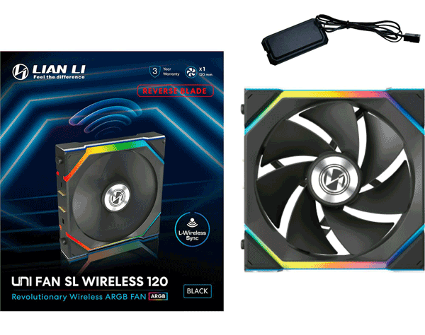 Вентилятор Lian Li UNI FAN SL Wireless Reverse 120 Black Single Pack (G99.12SL1W1B.00)