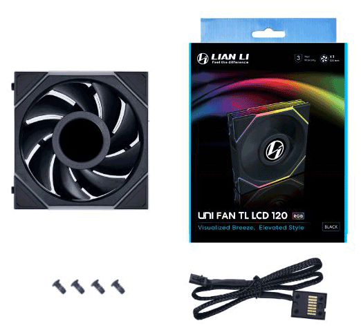 Вентилятор Lian Li UNI FAN TL LCD 120 Black Single Pack (G99.12TLLCD1B.00)