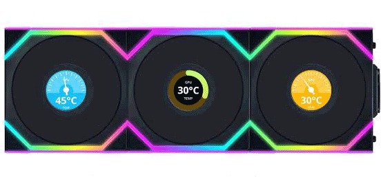 Вентилятор Lian Li Uni Fan SL Wireless LCD 120-3 Black (G99.12SLLCD1W3B.00) Вентилятор Lian Li Uni Fan SL Wireless LCD 120-3 Black (G99.12SLLCD1W3B.00)