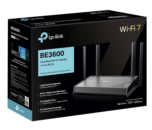 Маршрутизатор TP-LINK Archer BE220 BE3600