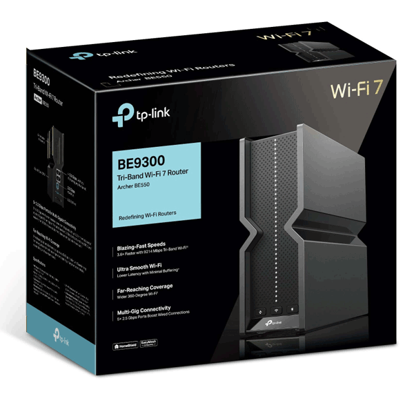 Маршрутизатор TP-LINK Archer BE550, BE9300