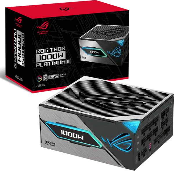 Блок живлення ASUS ROG Thor 1000W Platinum III, ROG-THOR-1000P3-GAMING (90YE00V3-B0NA00)