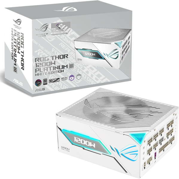 Блок живлення ASUS ROG Thor 1200W Platinum III WHITE ROG Equalizer (90YE00V9-B0NA00)
