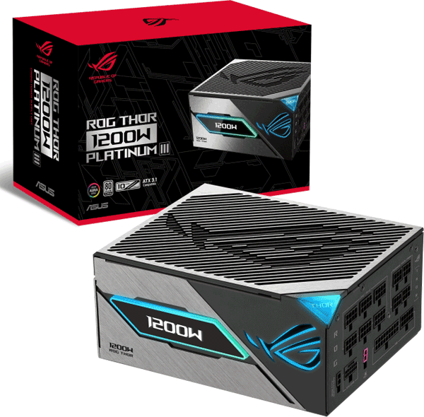 Блок живлення ASUS ROG Thor 1200W Platinum III, ROG-THOR-1200P3-GAMING (90YE00V2-B0NA00)