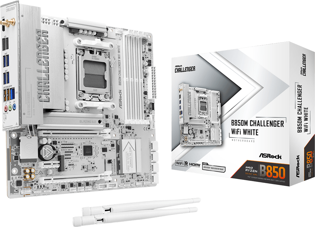 Материнська плата ASRock B850M CHALLENGERR WIFI White