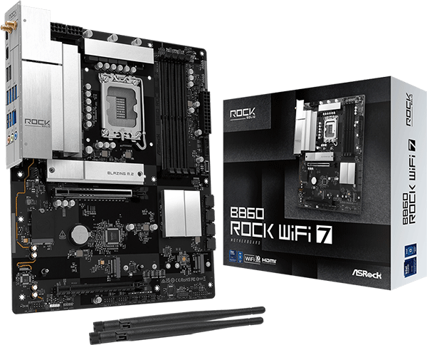 Материнська плата ASRock B860 ROCK WIFI 7 Материнська плата ASRock B860 ROCK WIFI 7