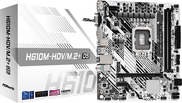 Материнська плата ASRock H610M-HDV/M.2+ D5