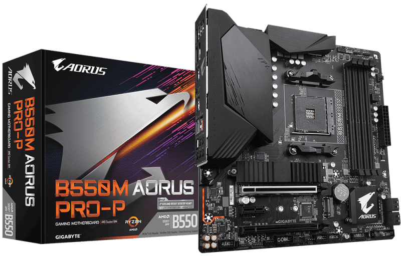 Материнська плата Gigabyte B550M AORUS PRO-P