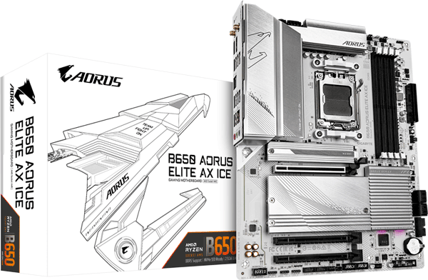 Материнська плата Gigabyte B650 AORUS ELITE AX ICE