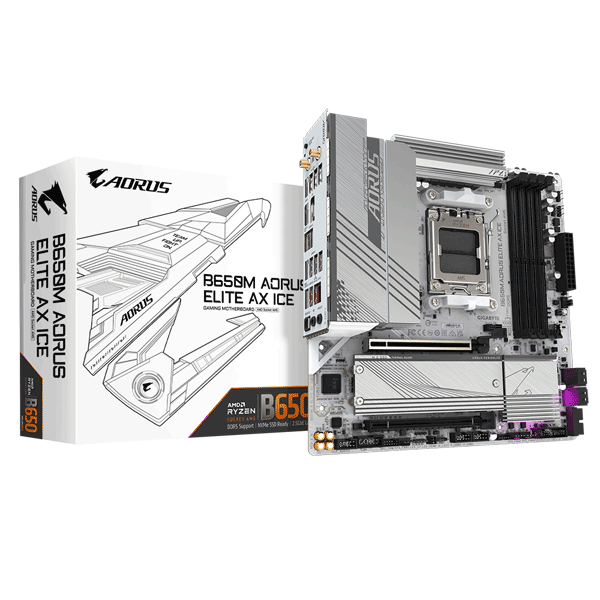 Материнська плата Gigabyte B650M AORUS ELITE AX ICE