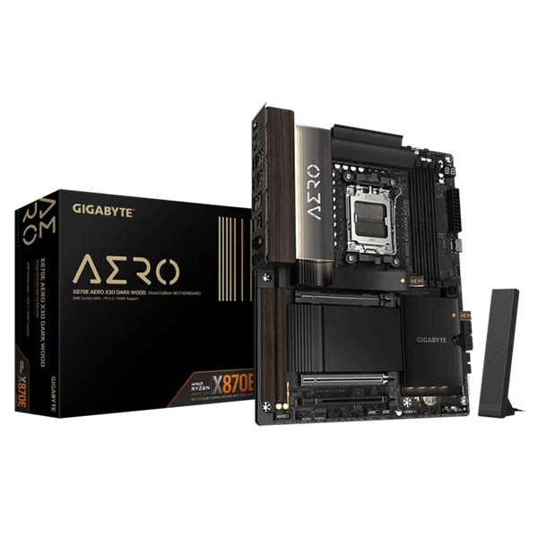 Материнська плата Gigabyte X870E AERO X3D DARK WOOD
