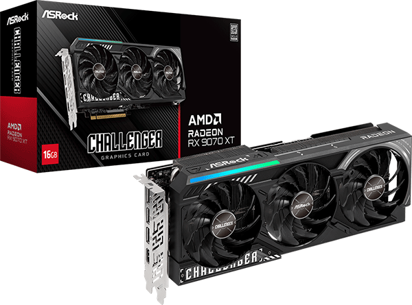 Відеокарта ASRock AMD Radeon RX 9070 XT Challenger 16GB (RX9070XT CL 16G) Відеокарта ASRock AMD Radeon RX 9070 XT Challenger 16GB (RX9070XT CL 16G)