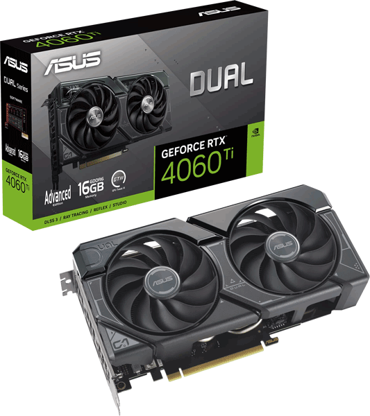 Відеокарта ASUS Dual GeForce RTX 4060 Ti Advanced Edition 16GB GDDR (DUAL-RTX4060TI-A16G)