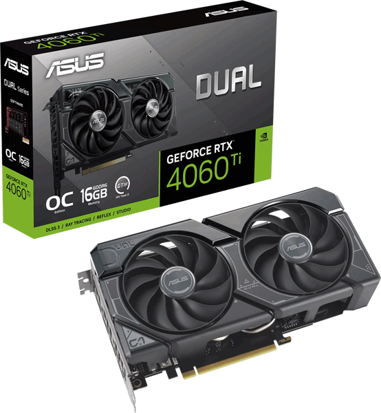 Відеокарта ASUS Dual GeForce RTX 4060 Ti OC Edition 16GB GDDR (DUAL-RTX4060TI-O16G)