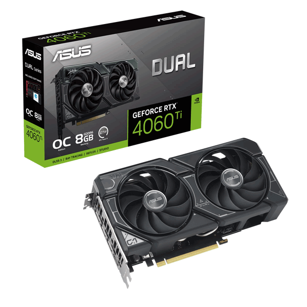 Відеокарта ASUS Dual GeForce RTX 4060 Ti EVO OC Edition 8GB GDDR (DUAL-RTX4060TI-O8G-EVO)