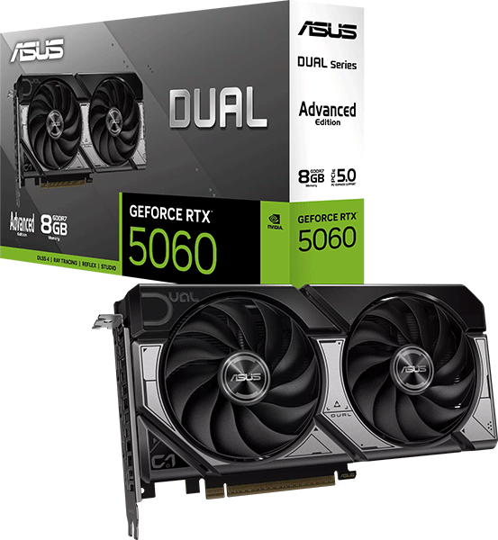 Відеокарта ASUS Dual GeForce RTX 5060 8GB GDDR7 OC Edition Advanced (DUAL-RTX5060-O8G-A)
