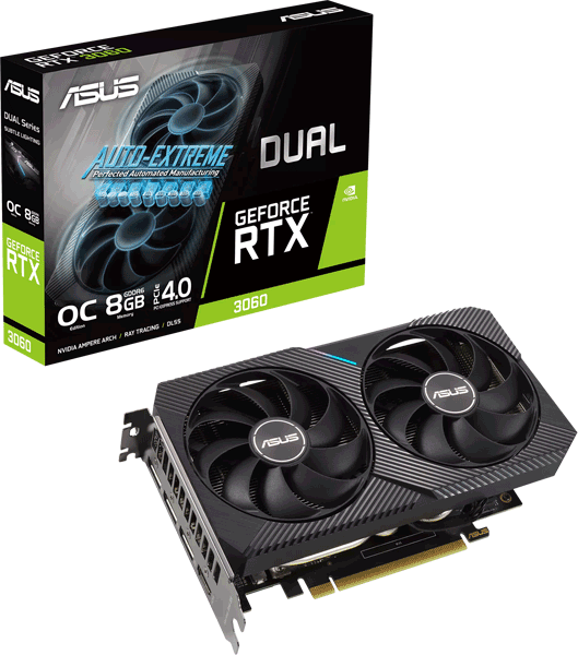 Відеокарта ASUS Dual GeForce RTX 3060 OC Edition 8GB GDDR6 (DUAL-RTX3060-O8G)